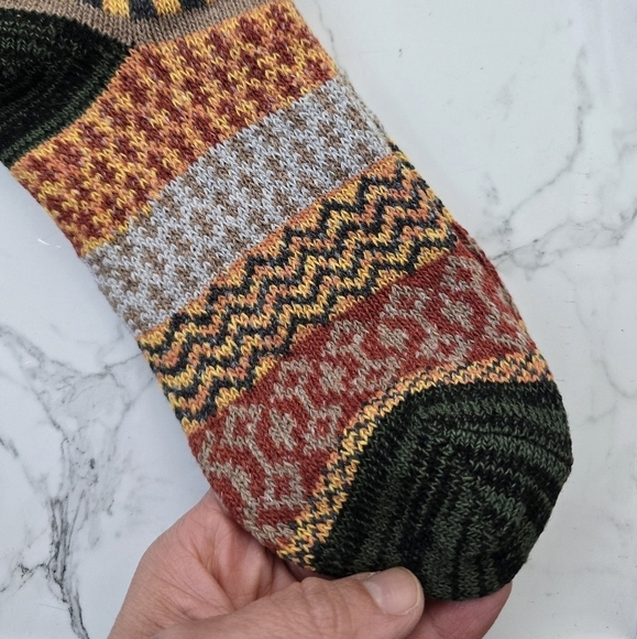 Bohemian | Granola yellow gray maximalist print Gorpcore tube socks - Picture 4 of 7